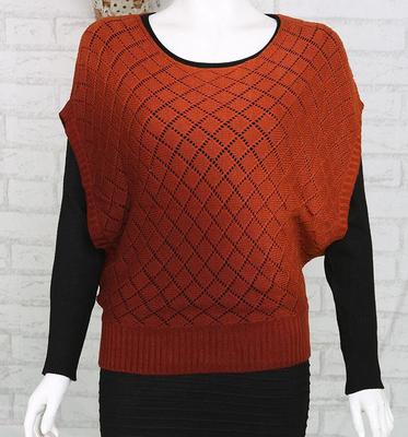 2015春夏 寬松大碼 時尚休閑 鏤空 女 針織兩件套 廠價